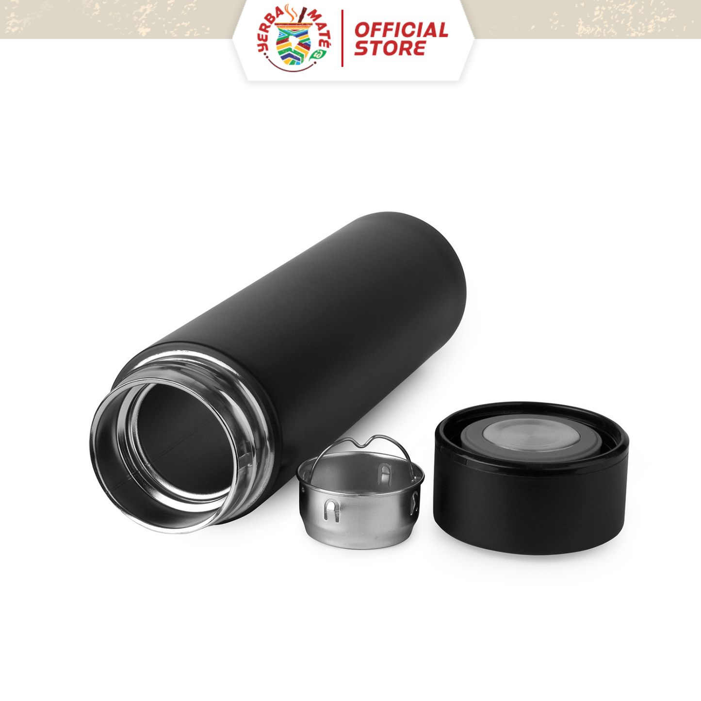 Yerba Mate Infuser Bottle - Stainless steel - Red