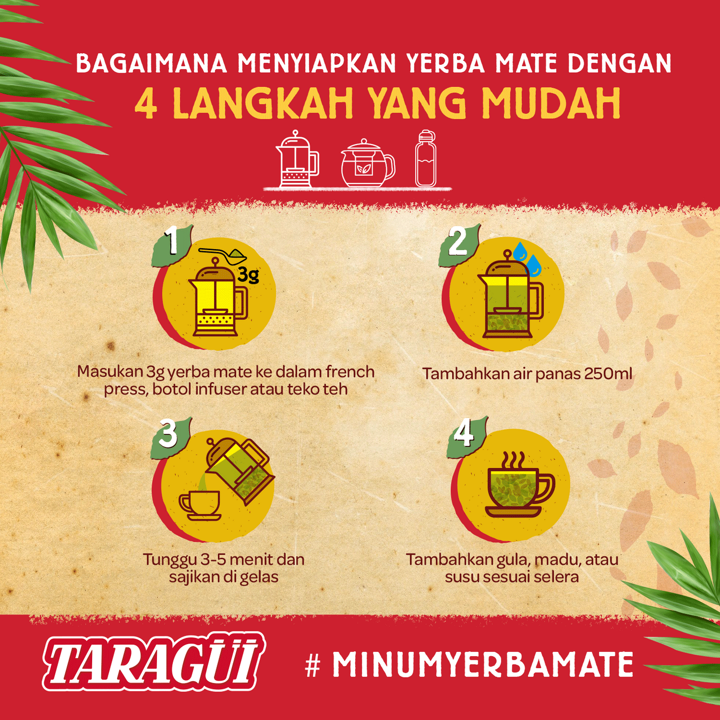 Yerba Mate Taragui Bulk Loose Leaf 2 Kg | Teh Botanikal Argentina