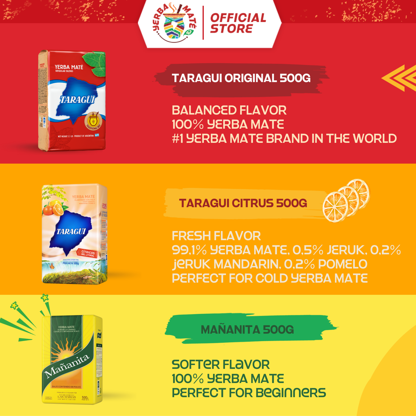 Yerba Mate Trio Pack 500g x 3 | Teh Botanikal Yerba Mate