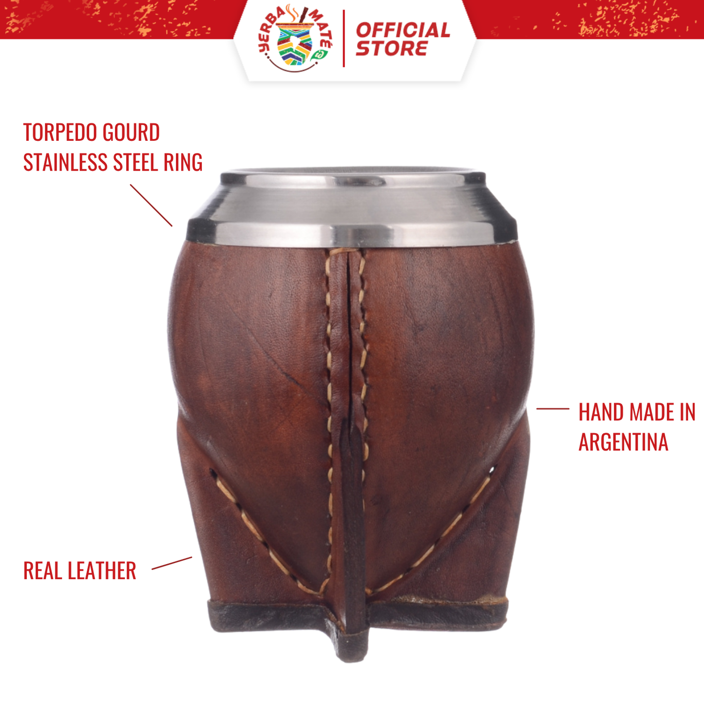 Yerba Mate Gourd Torpedo Basic | Silver Straw & Yerba Mate 250g
