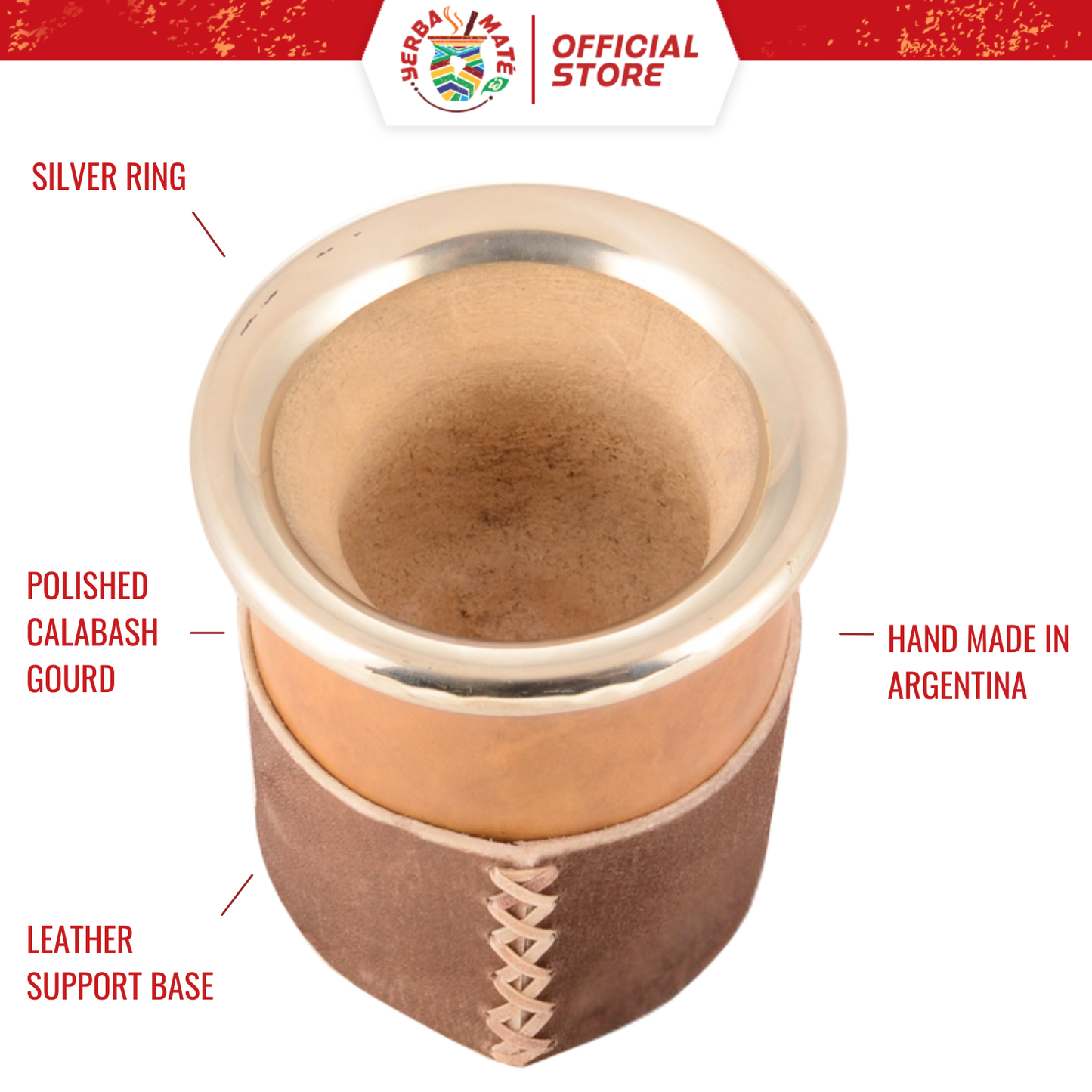 Yerba Mate Gourd Criollo | Silver Straw & Yerba Mate 250g - Chiseled