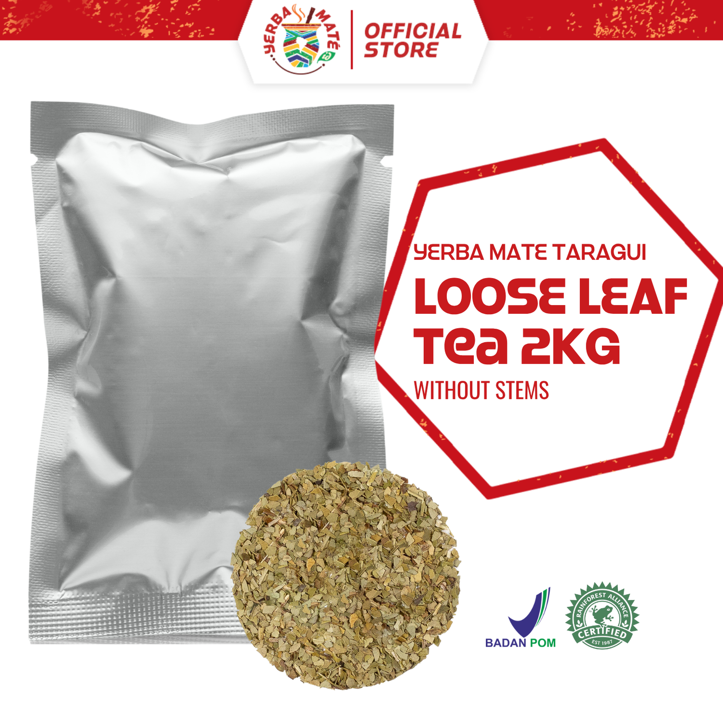 Yerba Mate Taragui Bulk Loose Leaf 2 Kg | Teh Botanikal Argentina