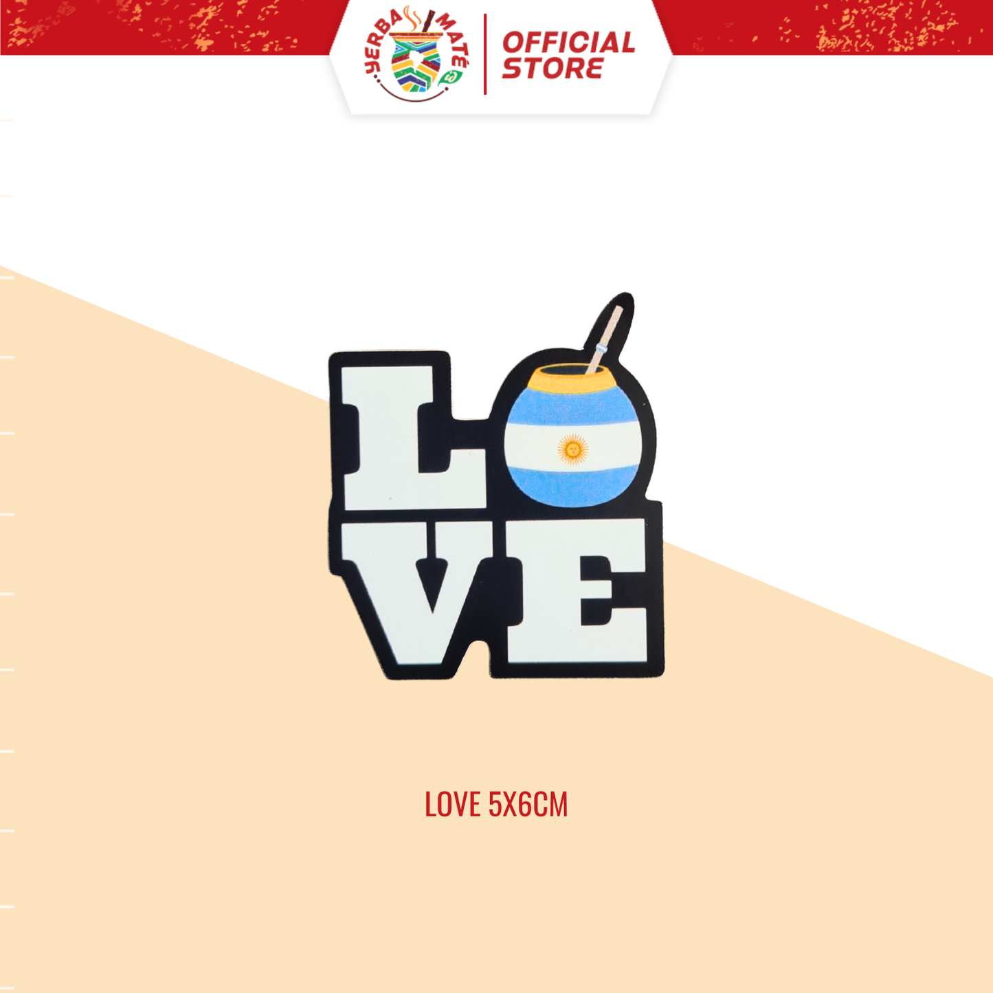 Sticker Yerba Mate / Thermos, gelas, HP, dll. - LOVE