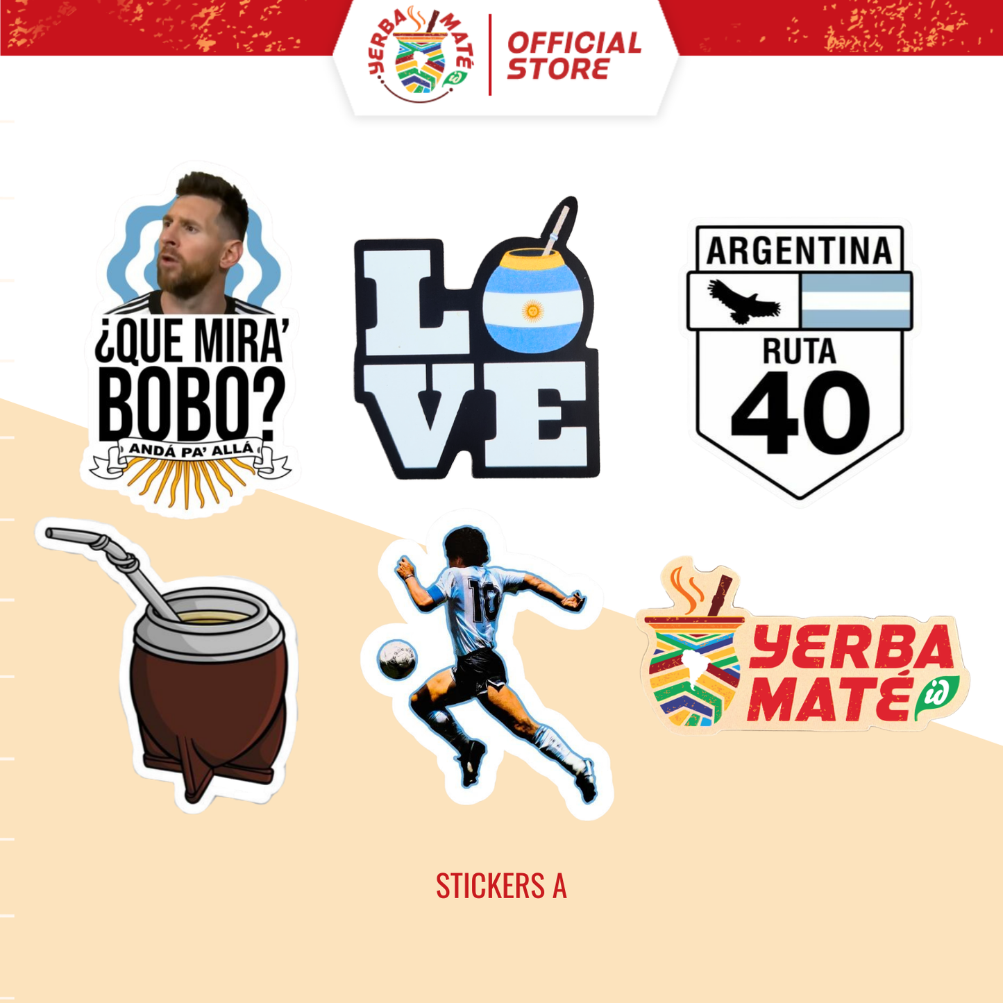 Sticker Yerba Mate / Thermos, gelas, HP, dll. - LOVE