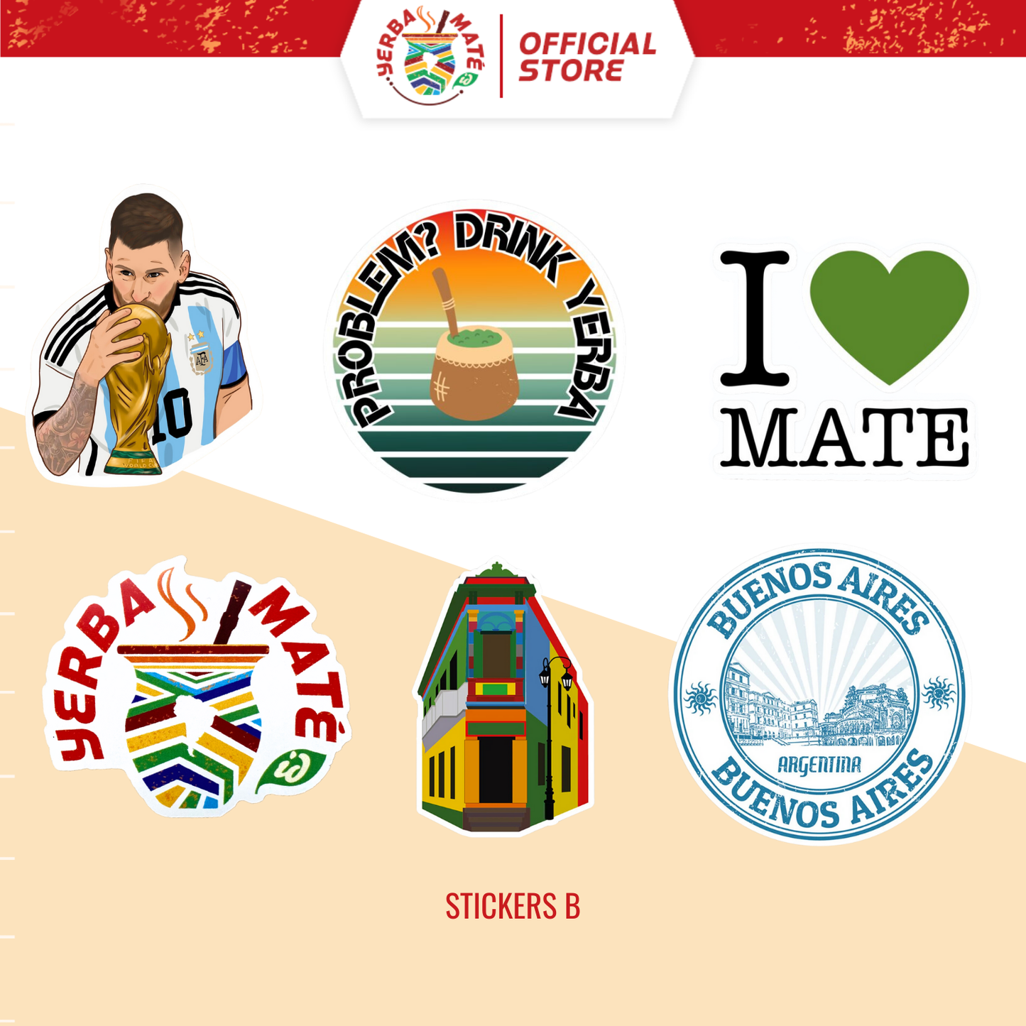 Sticker Yerba Mate / Thermos, gelas, HP, dll. - LOVE