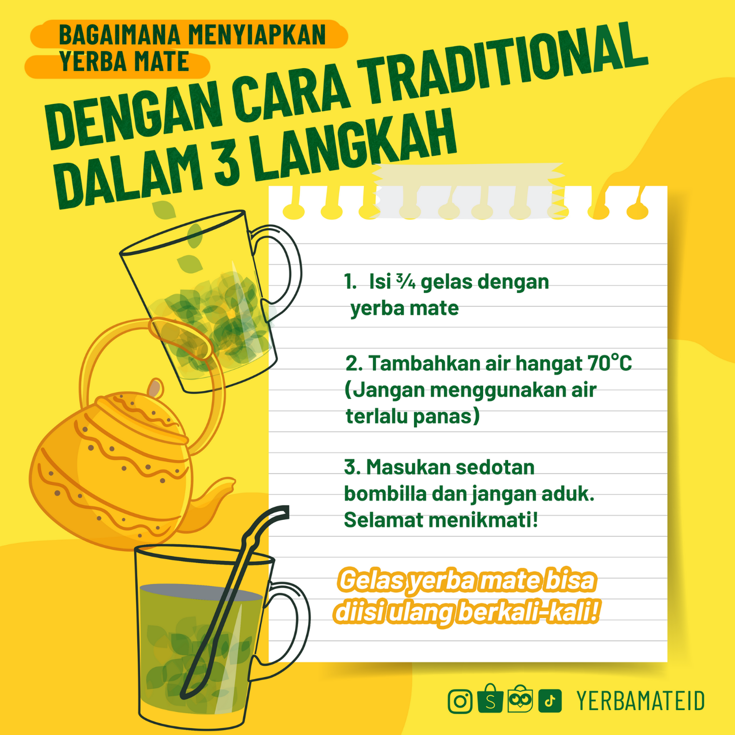 Mananita Yerba Mate with stems 500g | Teh Botanikal Argentina