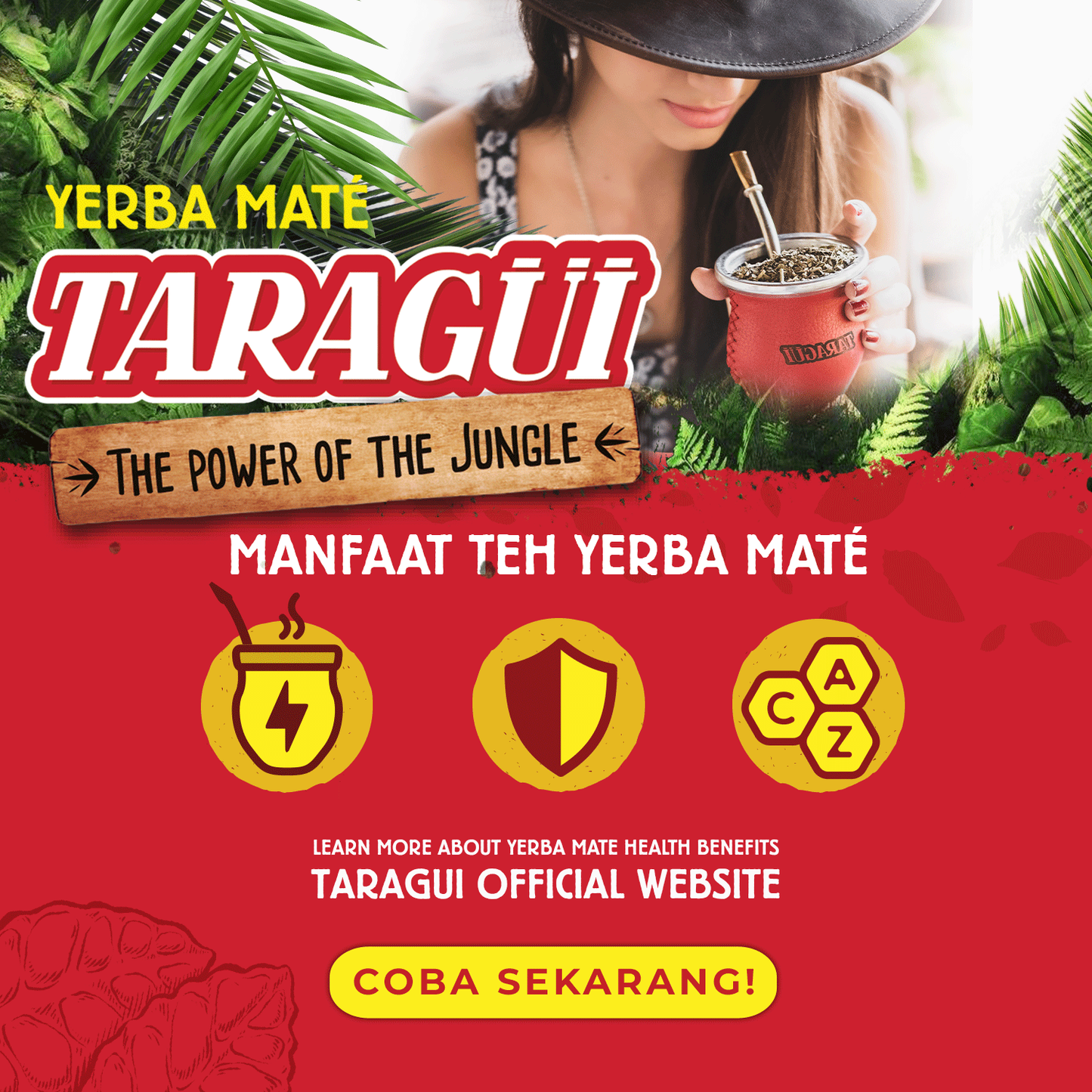 Taragui Yerba Mate Original with stems 500g | Teh Botanikal Argentina