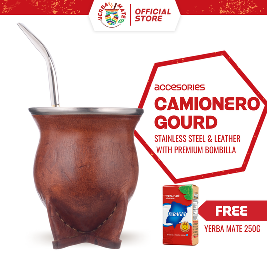 Yerba Mate Gourd Camionero Basic | Silver Straw & Yerba Mate 250g