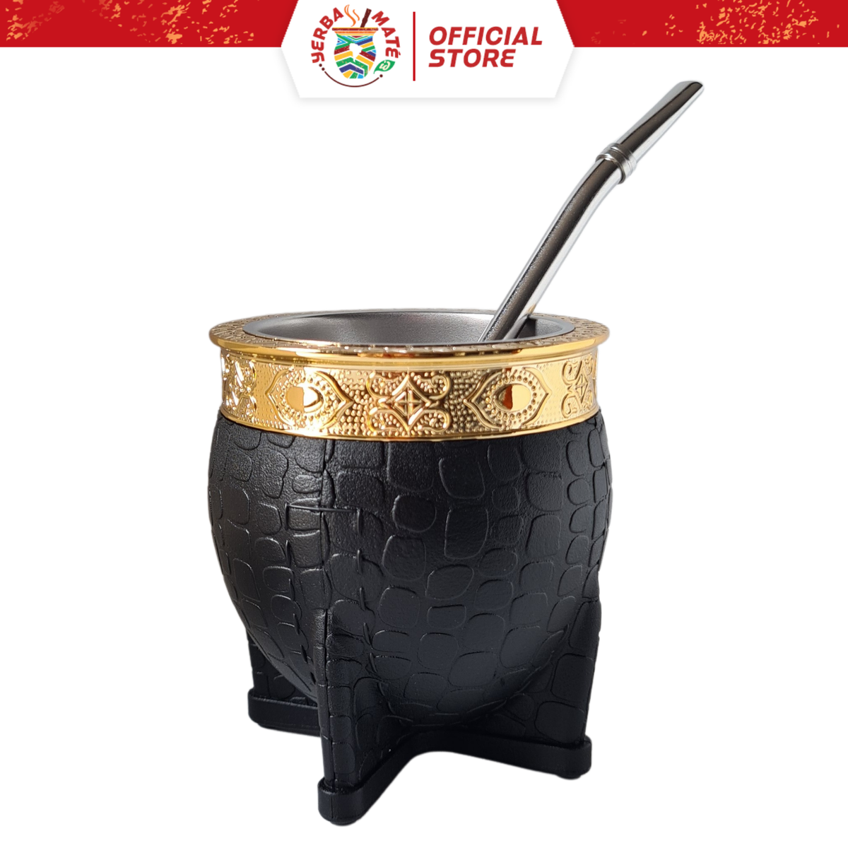 Yerba Mate Gourd Leather Pattern | Bombilla, Brush, dan Yerba Mate Taragui 250g