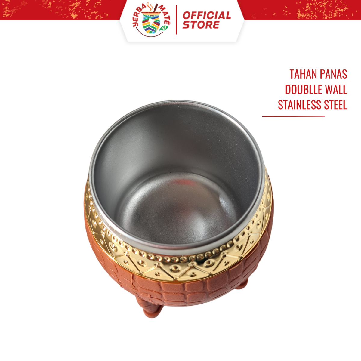 Yerba Mate Gourd Leather Pattern | Bombilla, Brush, dan Yerba Mate Taragui 250g