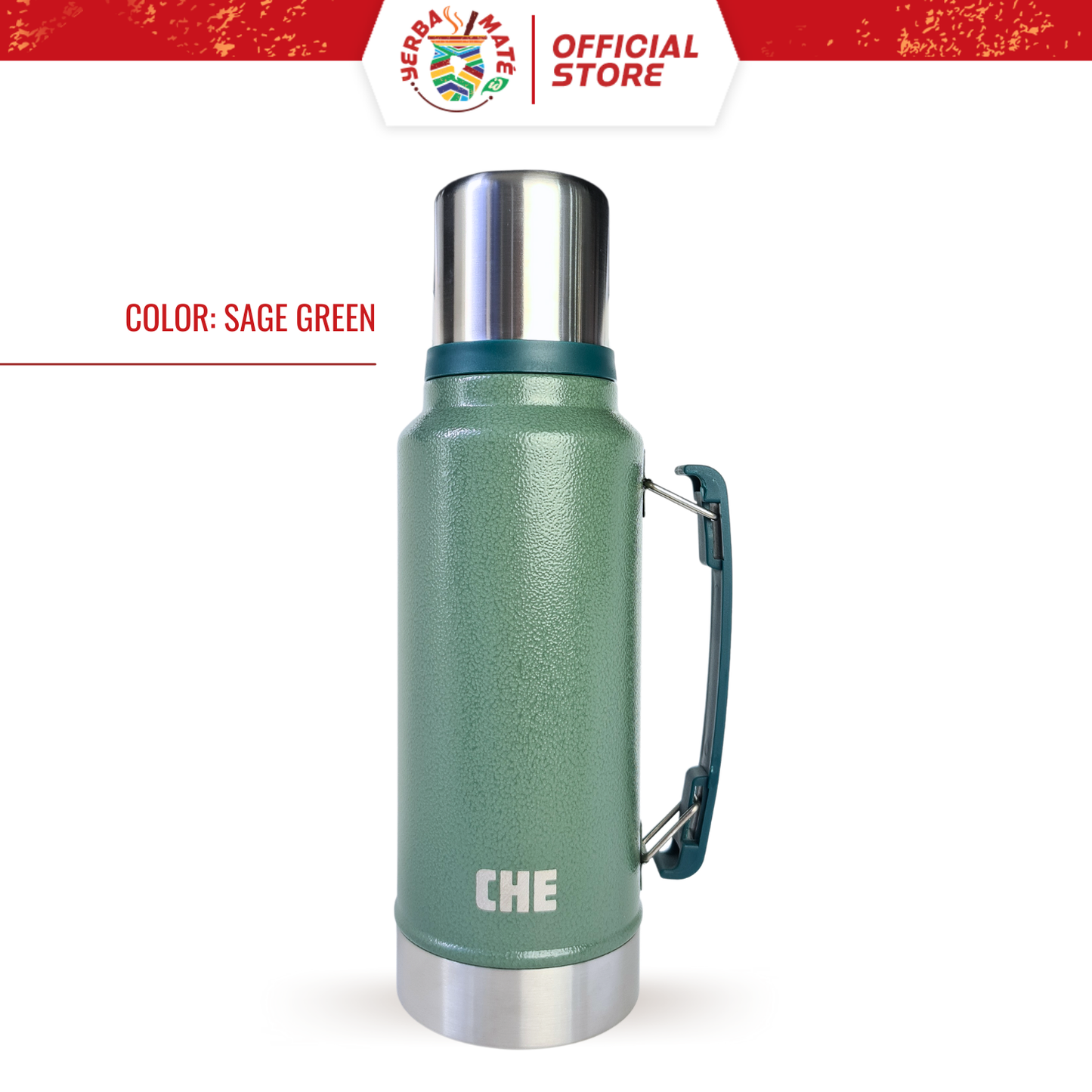 CHE Thermos Stainless Steel 1L | Yerba Mate Flask - Model Stanley, Black
