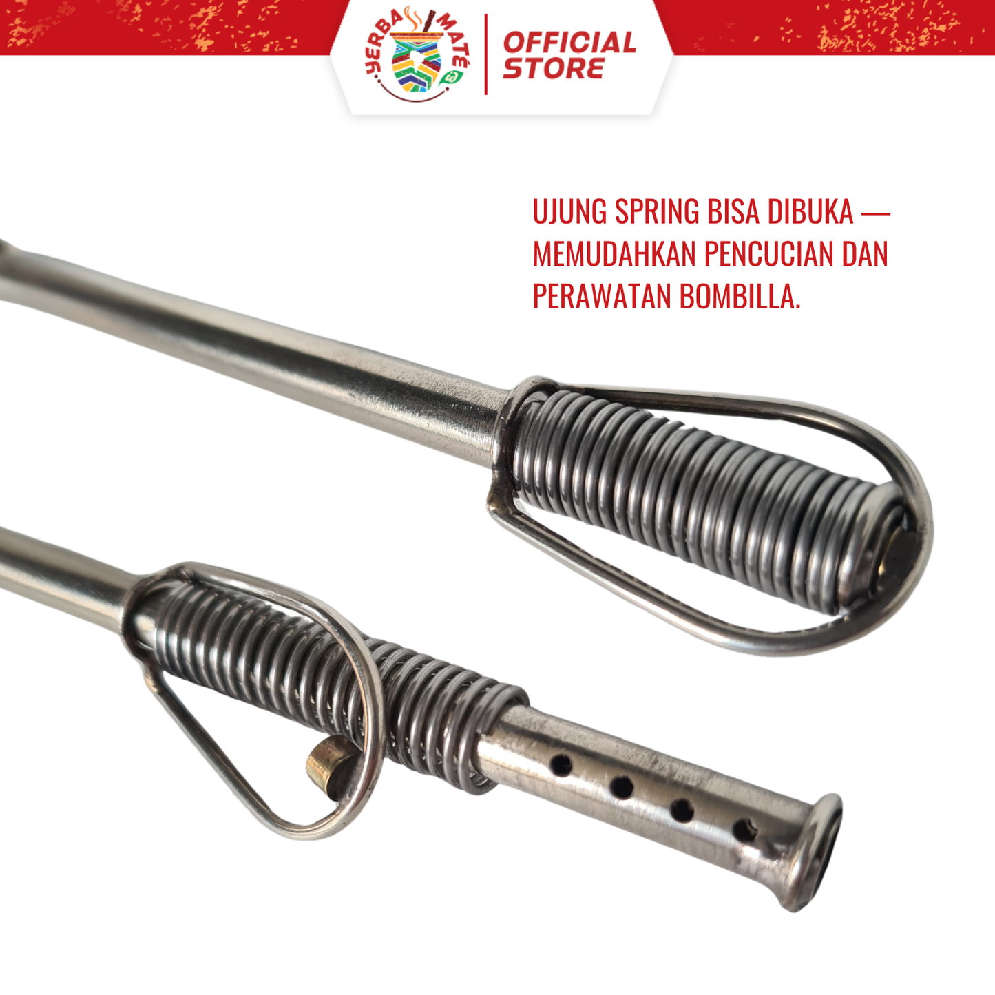 Bombilla Spring (Pegas) Stainless Steel - Pampa & Flor de Lis - Pampa