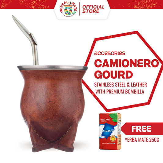 Yerba Mate Gourd Camionero Basic | Bombilla Straw & Yerba Mate 250g